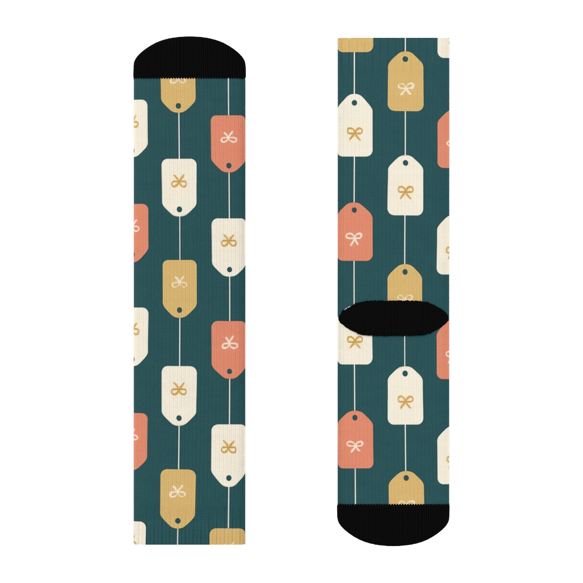 Galaxy Gift Tag Cascade Presents Edition personalized crew socks
