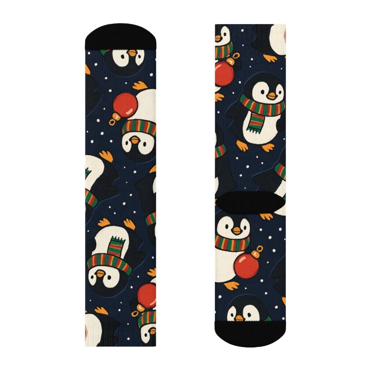 Penguin Ornament Scatter stylish athletic crew socks
