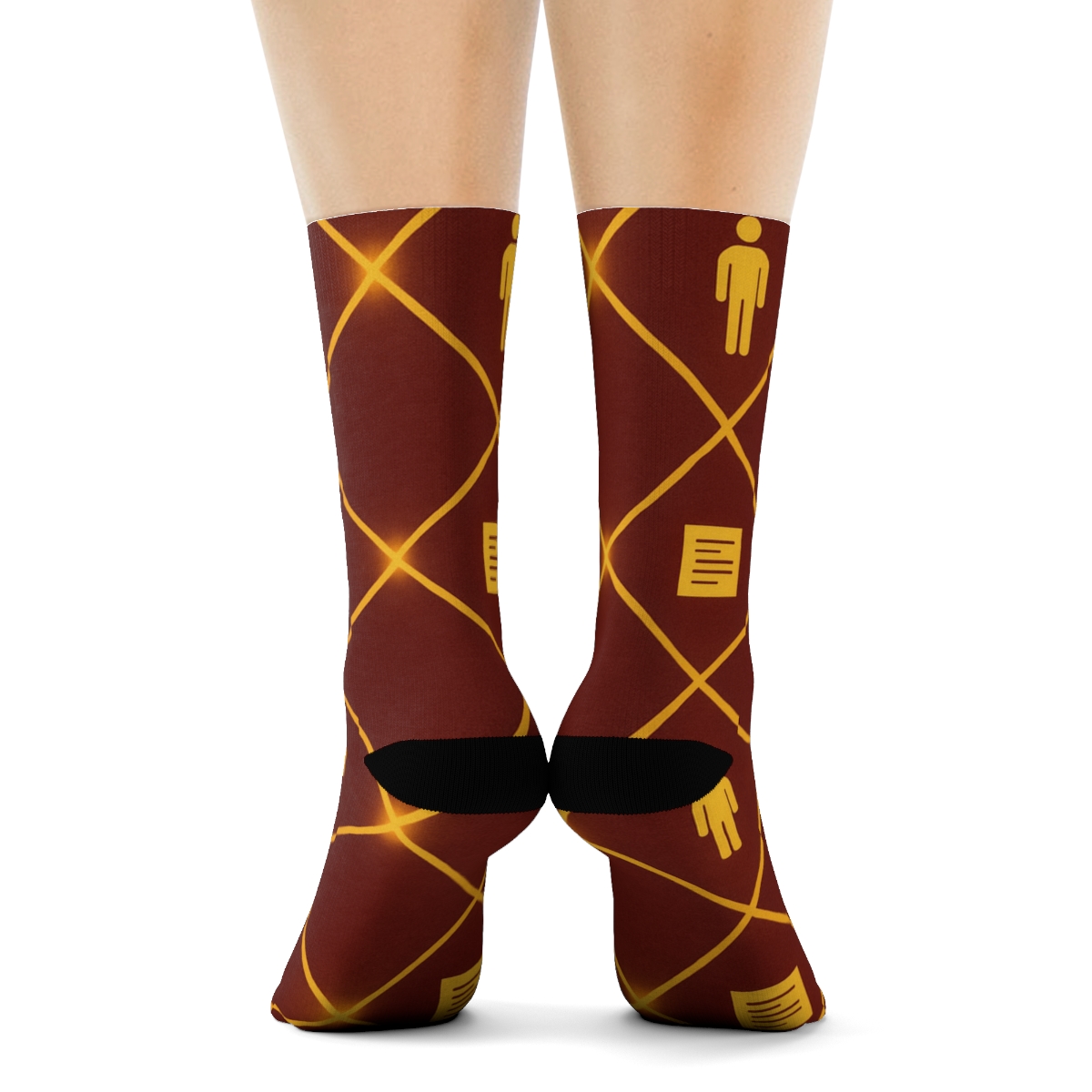 Actor-Theatre Spotlight Lattice unique graphic crew socks