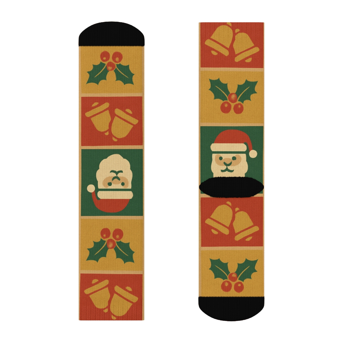 Wrapping Paper Plaque Holiday Medley designer printed crew socks