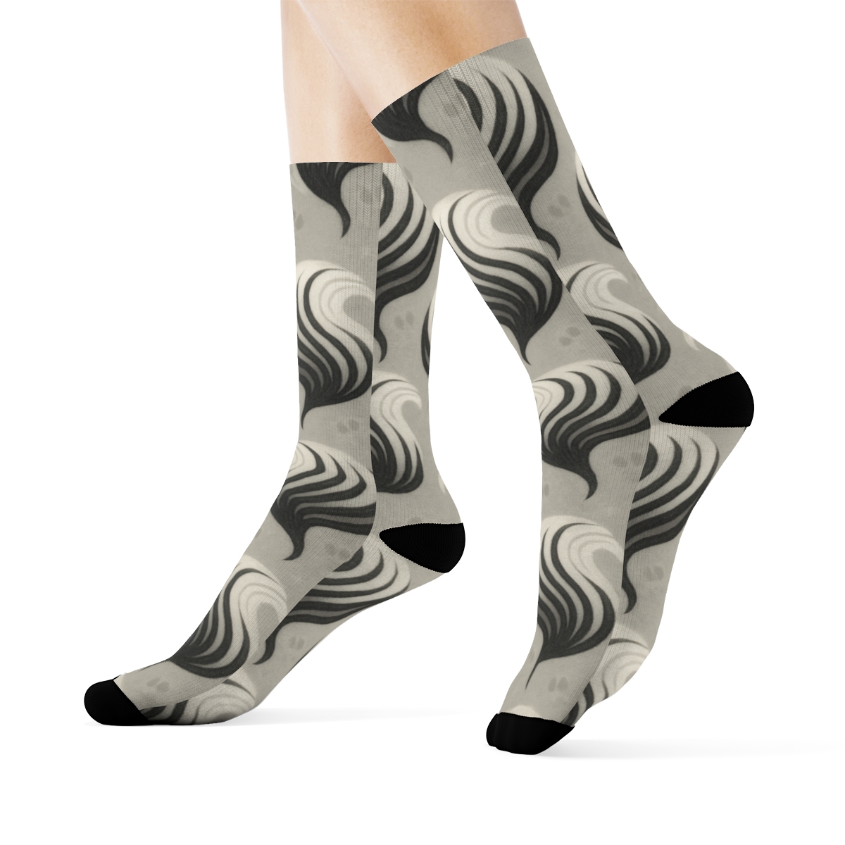 Organic Mane Repeating Tessellation premium sports crew socks