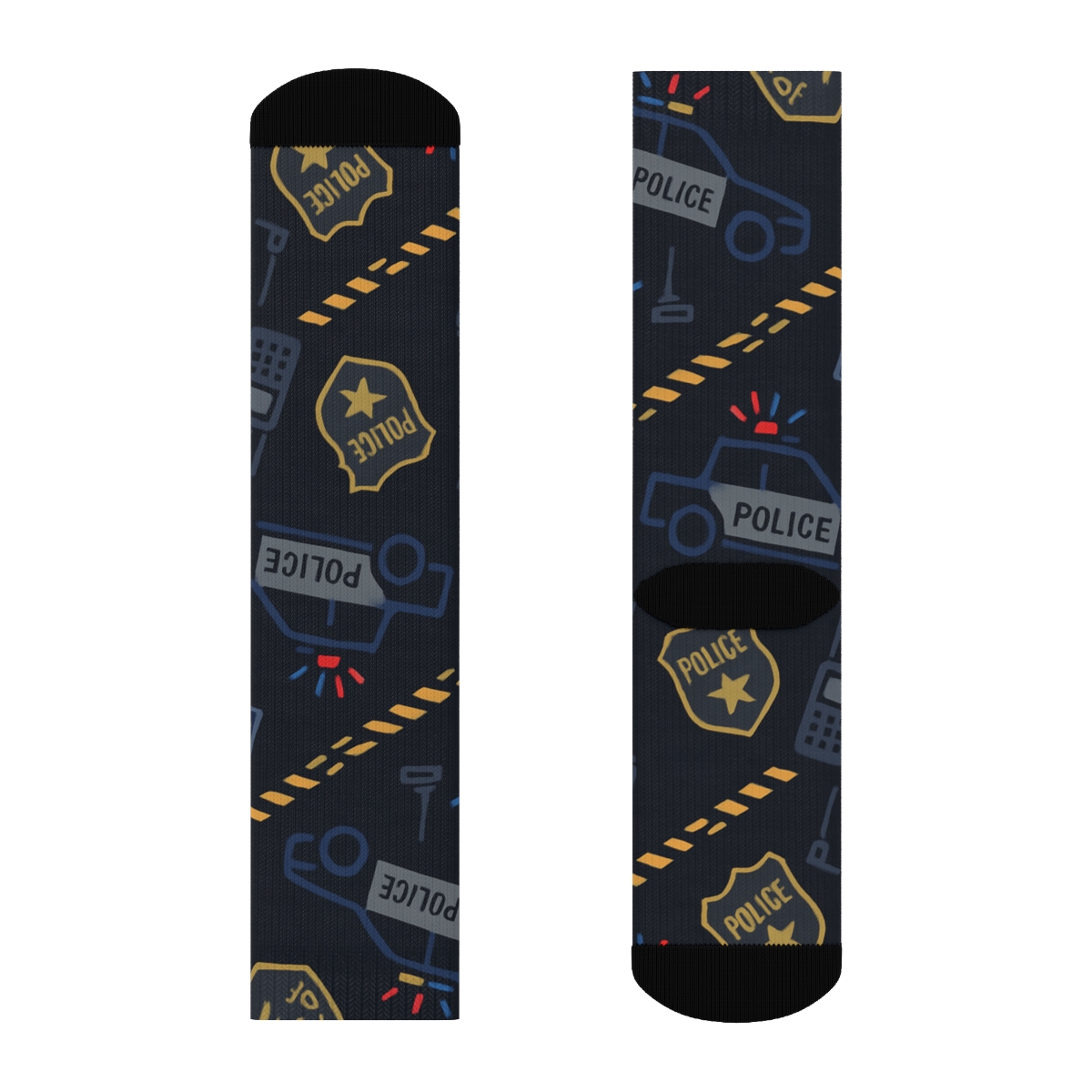 Night Patrol Police Officer Tessellation comfortable cotton crew socks
