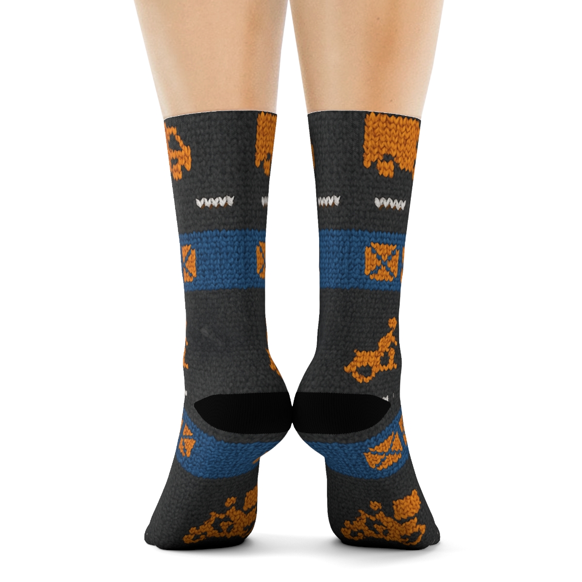 Knitted Illusion Delivery Driver Street Stripe Bands personalized crew socks