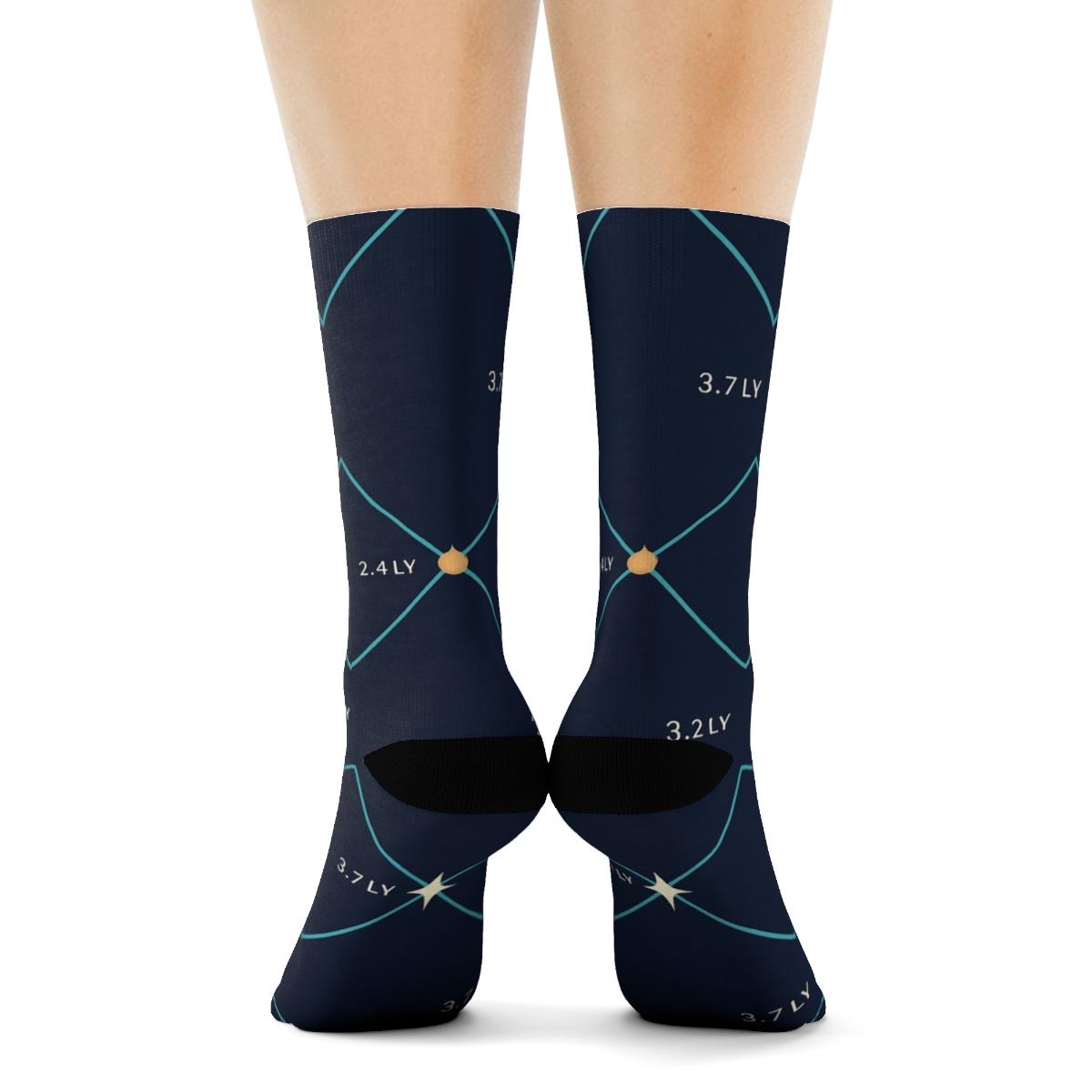 Constellation Lattice Infographic stylish athletic crew socks