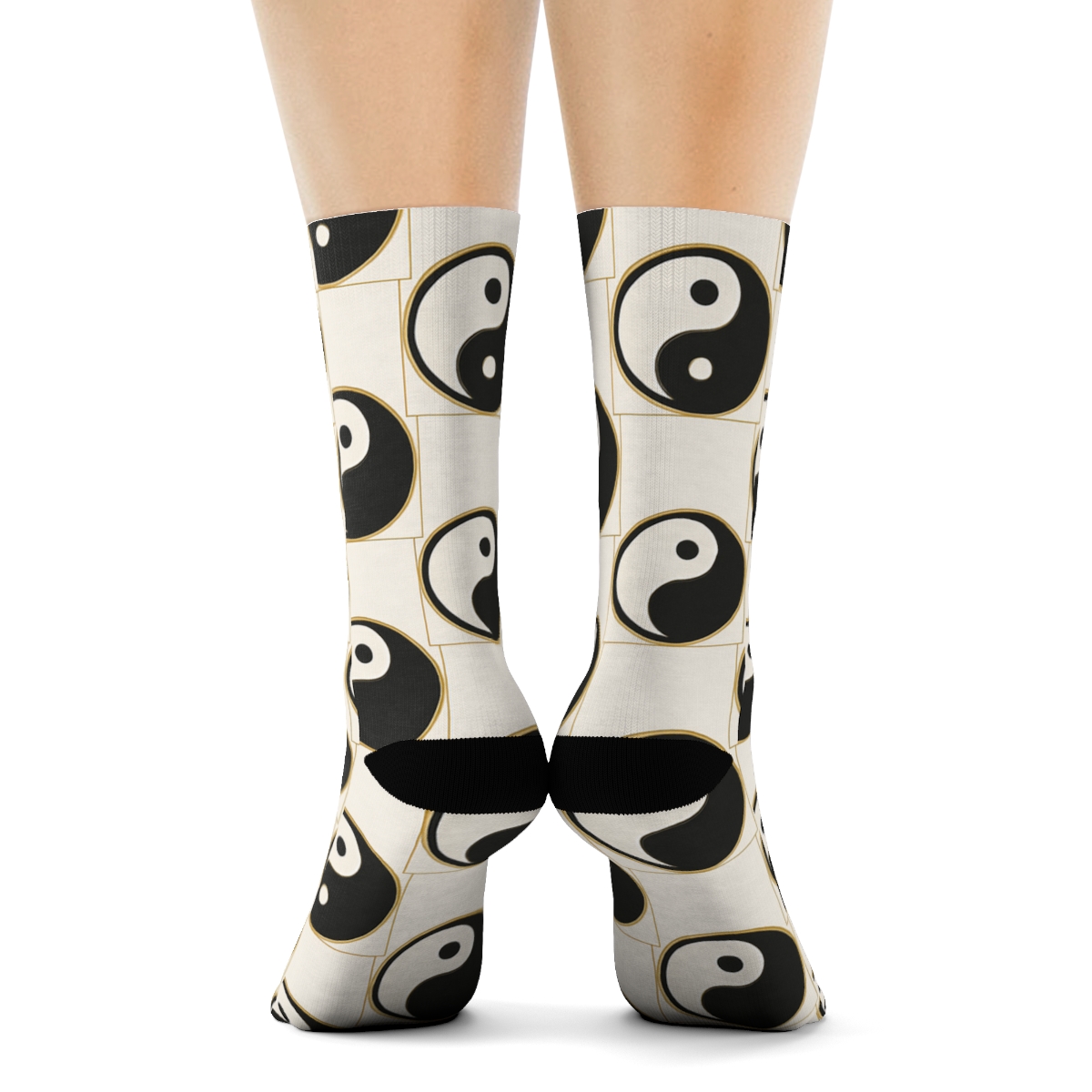 Taijitu Tessellated Grid stylish athletic crew socks