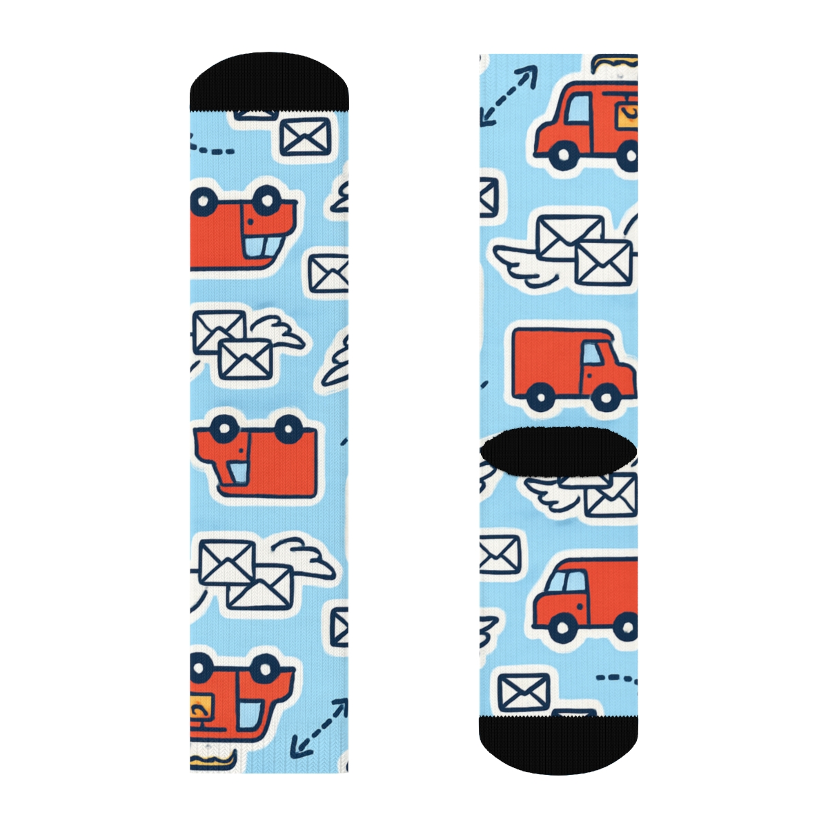 Air Mail Grid For Postal Worker Chic custom crew socks