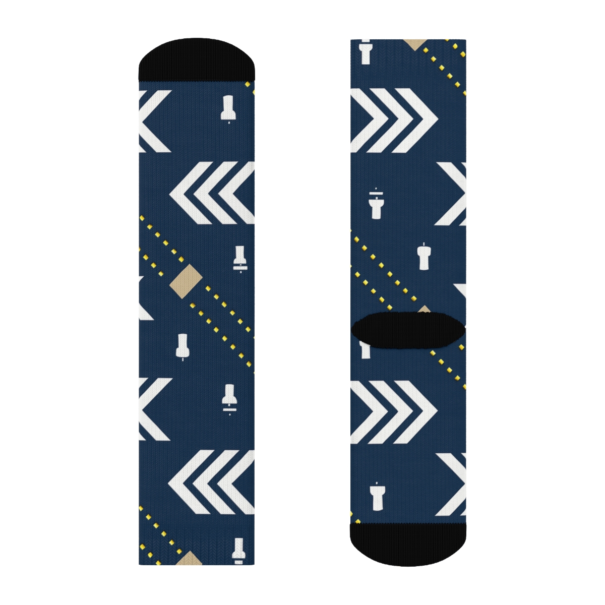 Air Traffic Controller Approved Runway Chevron Tapestry premium sports crew socks