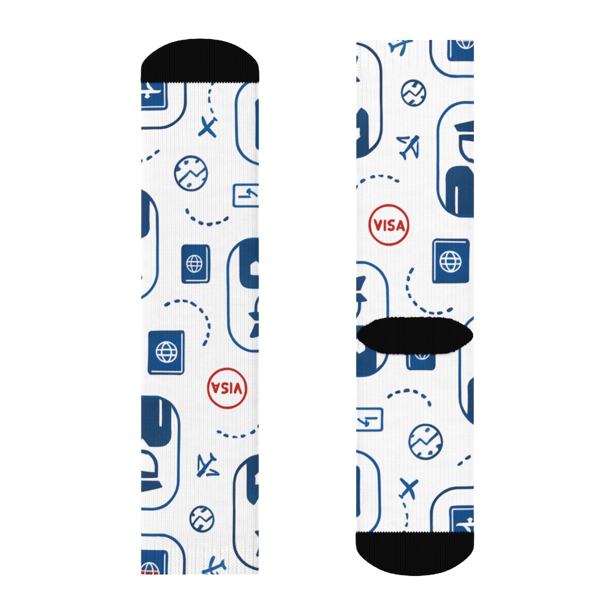 Airport Lattice Immigration Officer Pattern premium sports crew socks