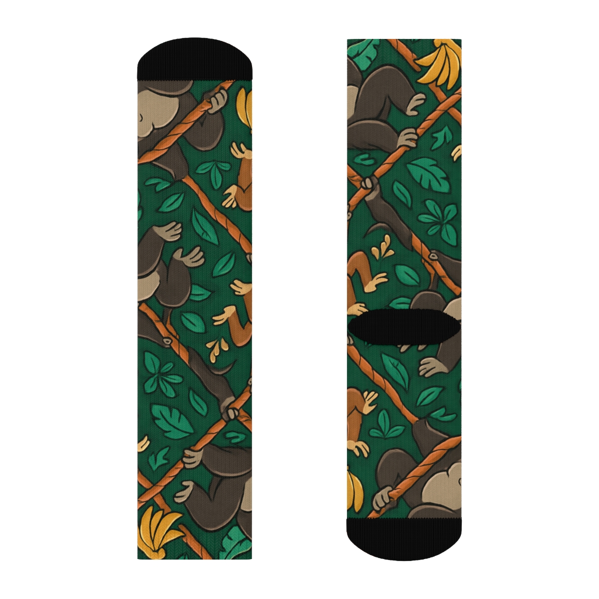 Ape Jungle Canopy Rhythm soft everyday crew socks