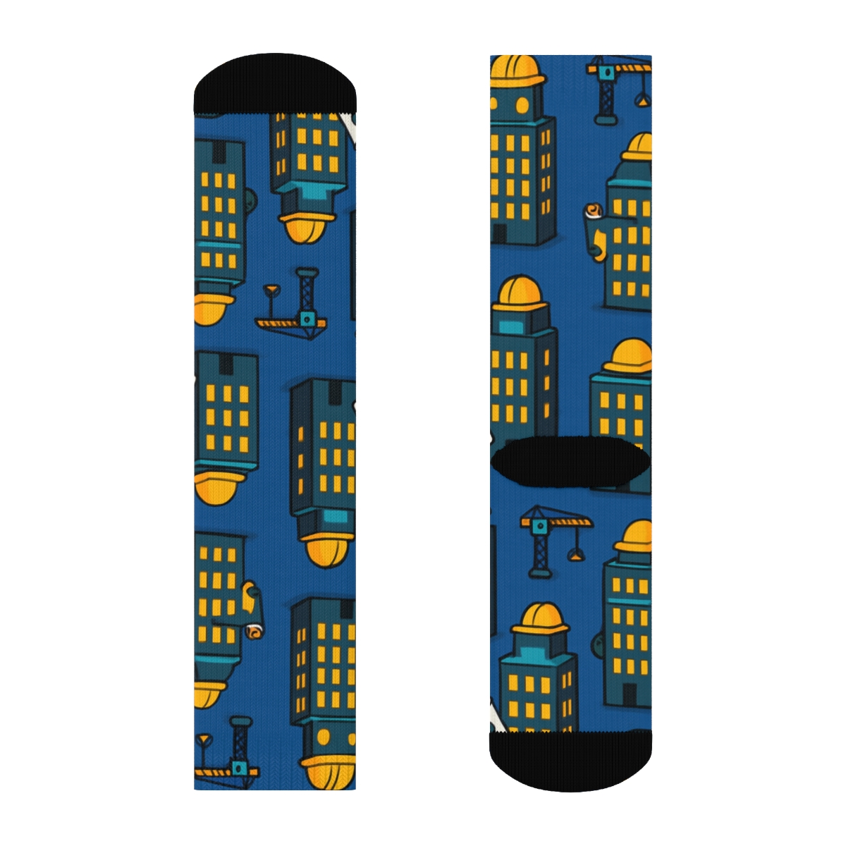 Architect Skyline Confetti Grid personalized crew socks