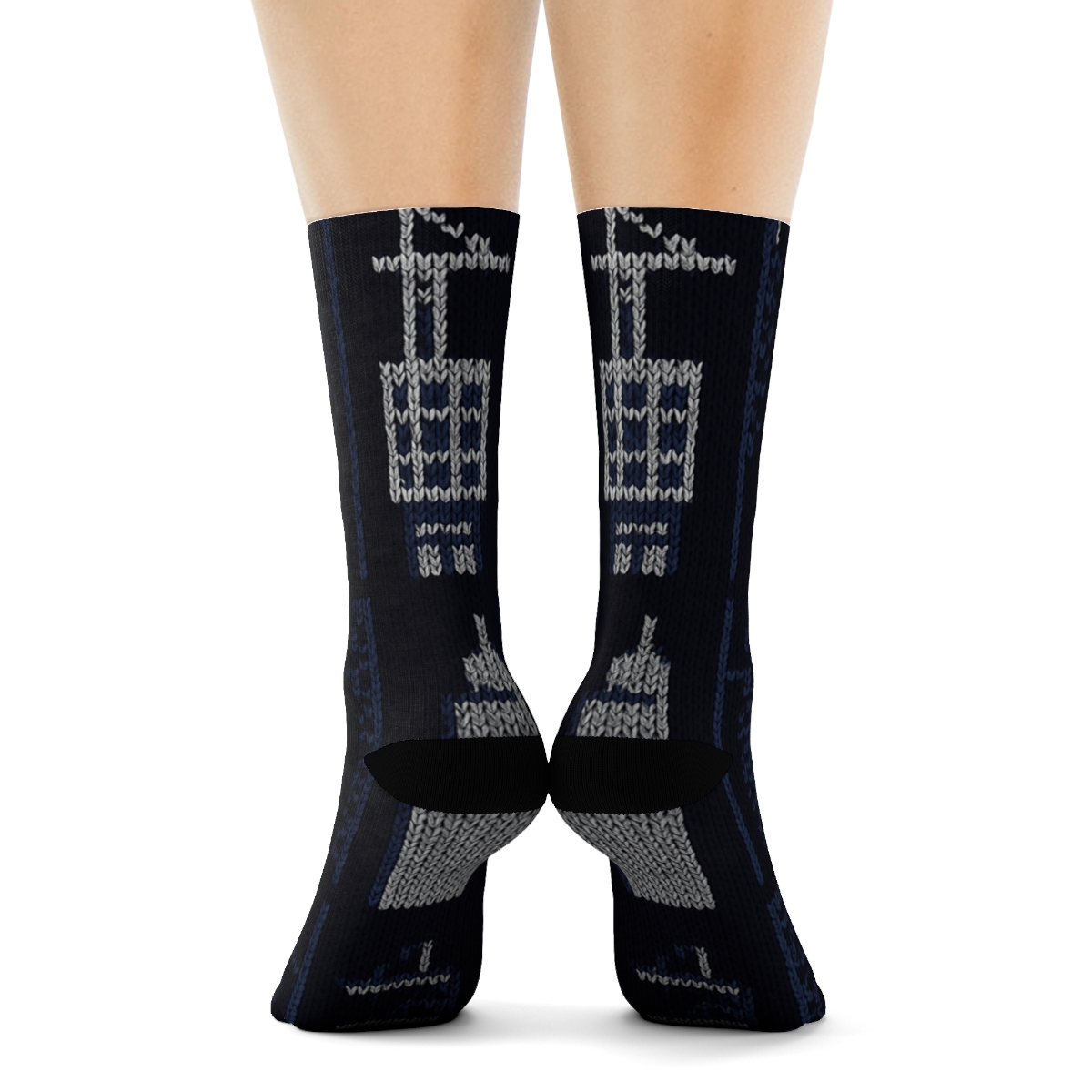 Architect Skyline Knit Illusion Grid stylish athletic crew socks
