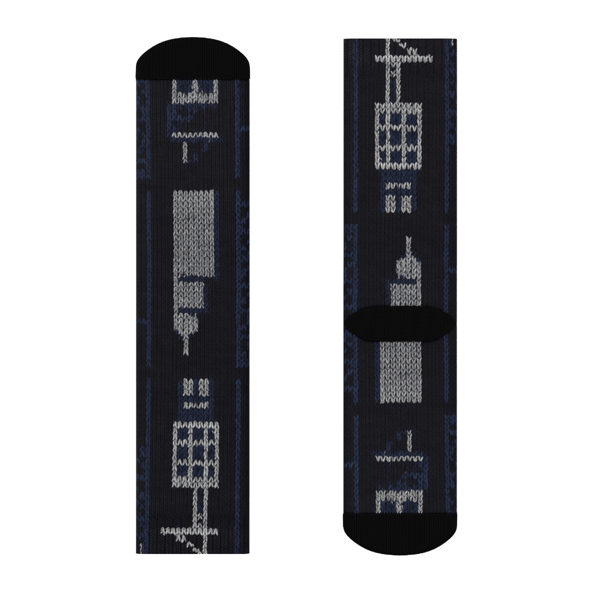 Architect Skyline Knit Illusion Grid stylish athletic crew socks