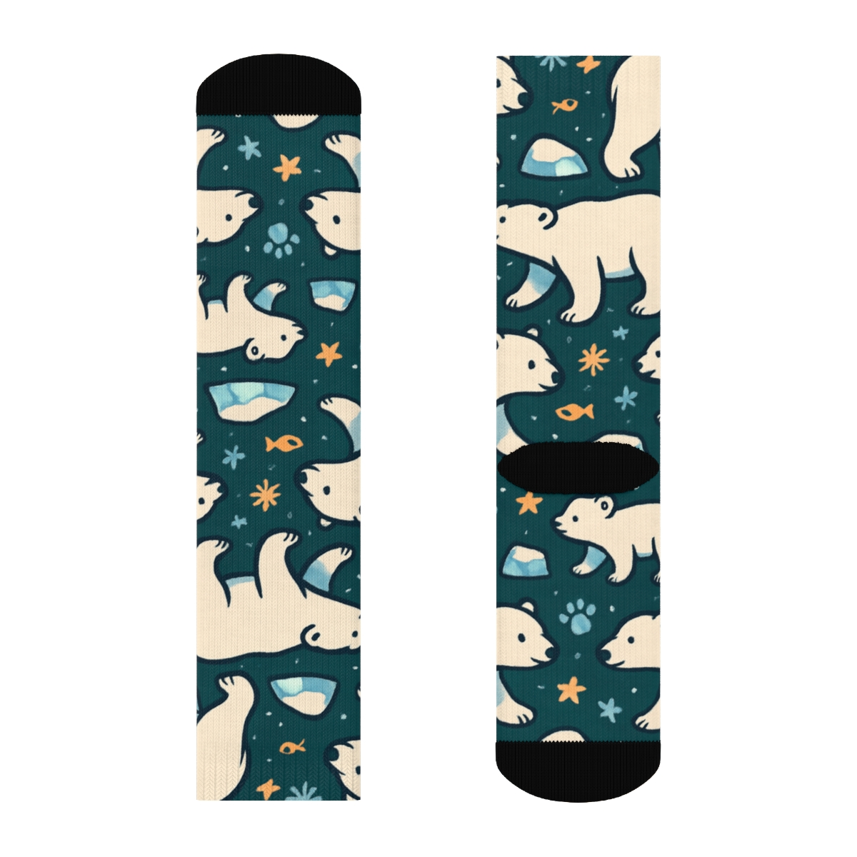 Arctic Constellation Polar Bear-Pattern Tapestry personalized crew socks