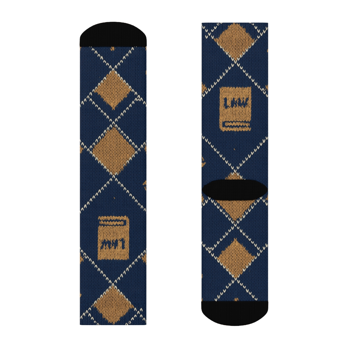 Argyle Briefcase Knit With Lawyer Motifs unique graphic crew socks