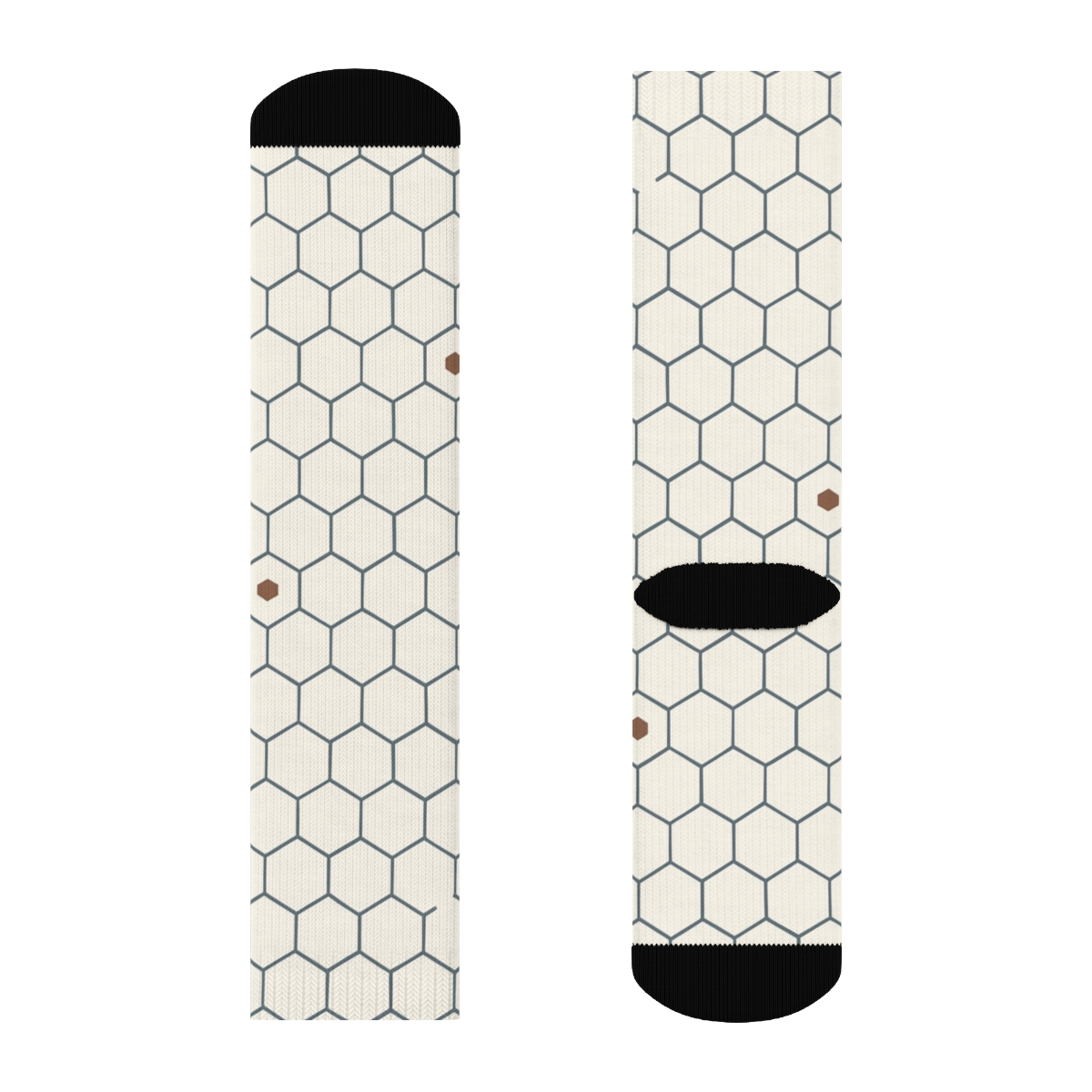 Asteroid Belt Pebble Hex custom crew socks