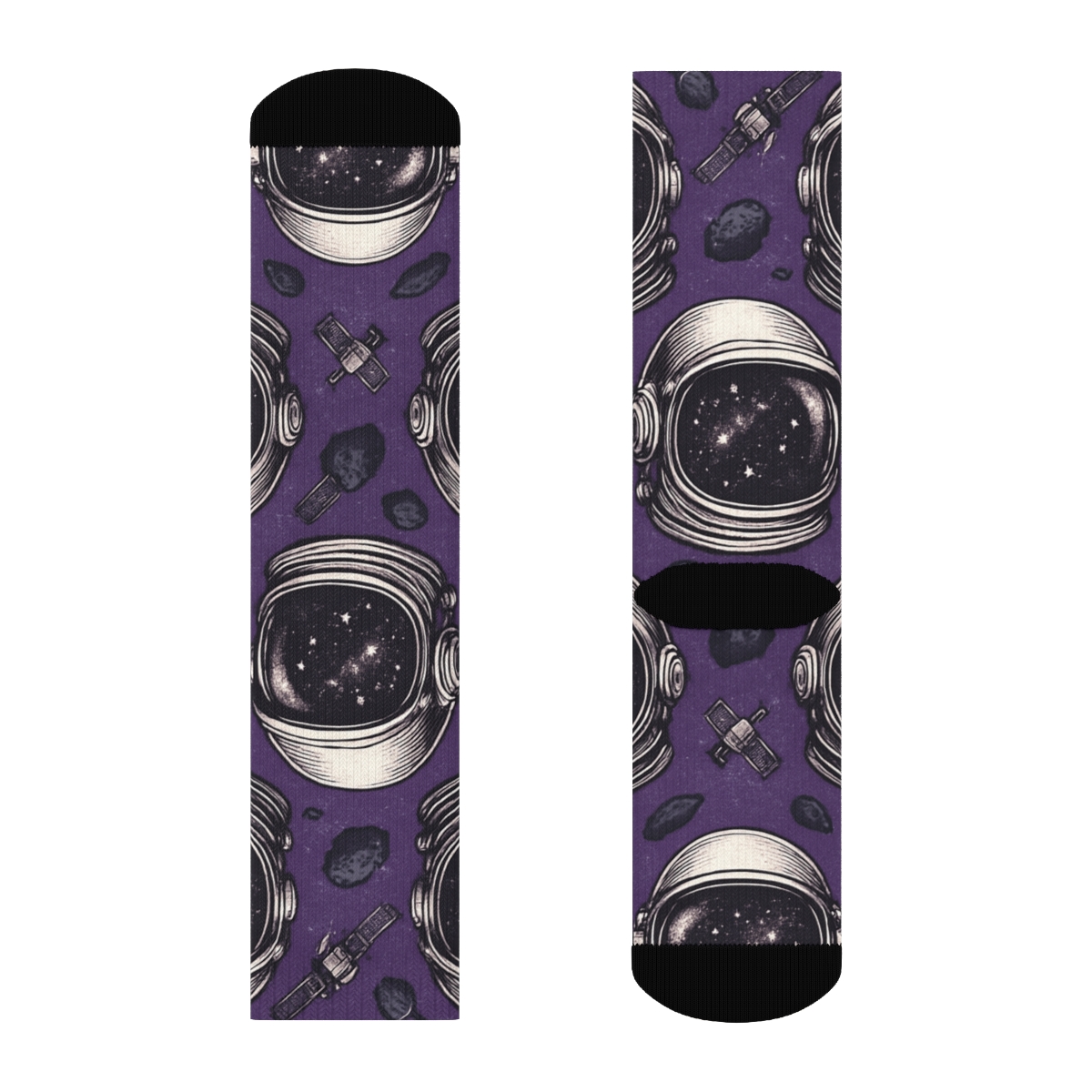 Astronaut Helmet Tile soft everyday crew socks
