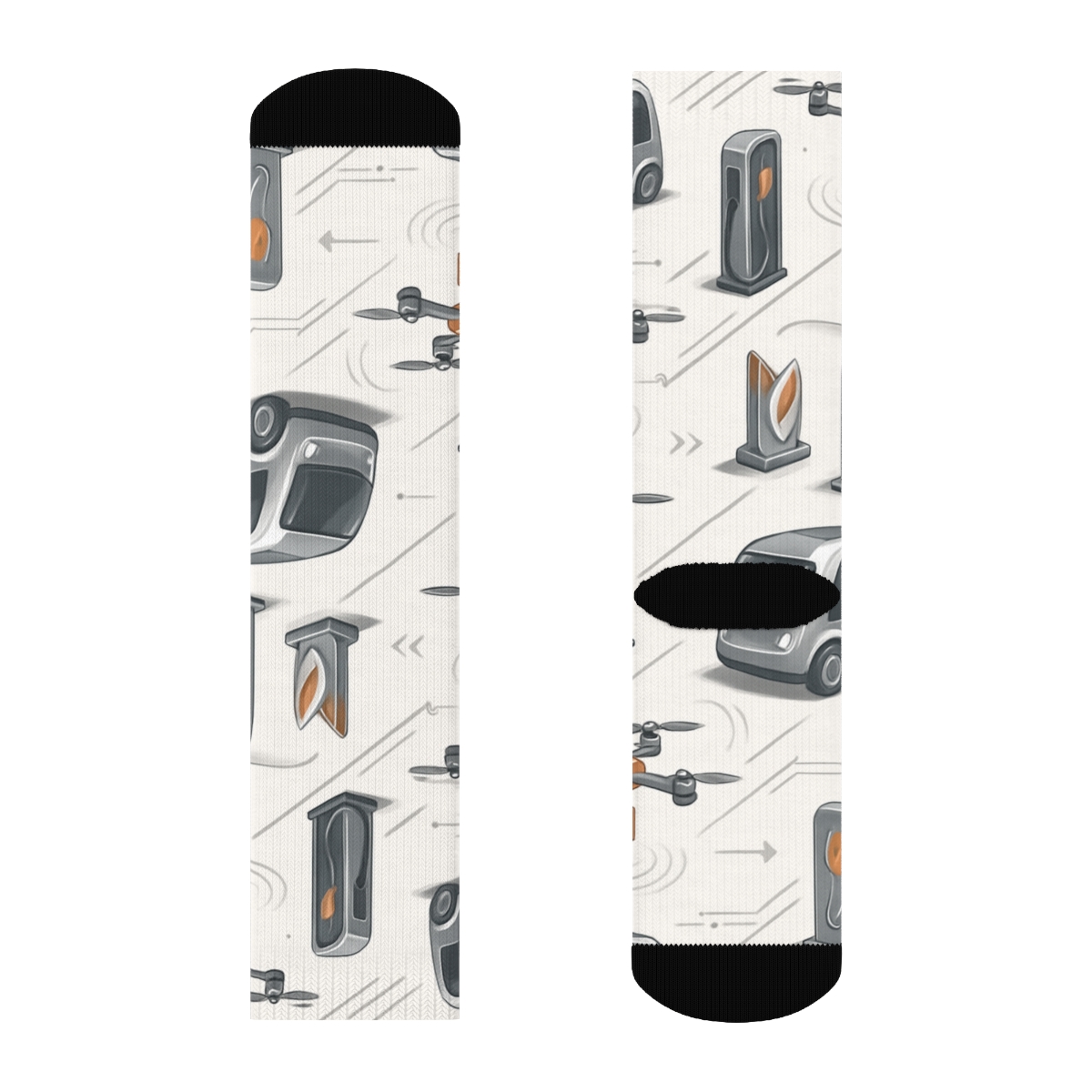 Autonomous Shuttle Parade Pattern For 2025 soft everyday crew socks