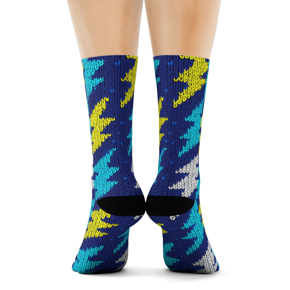 Electric Zigzag Thunderweave custom crew socks