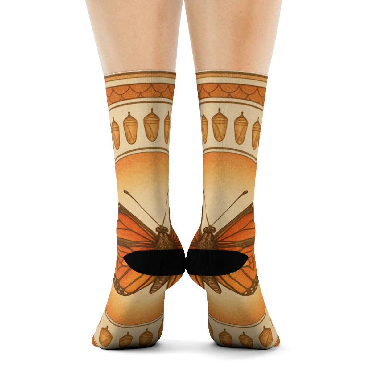 Chrysalis Concentric Border personalized crew socks