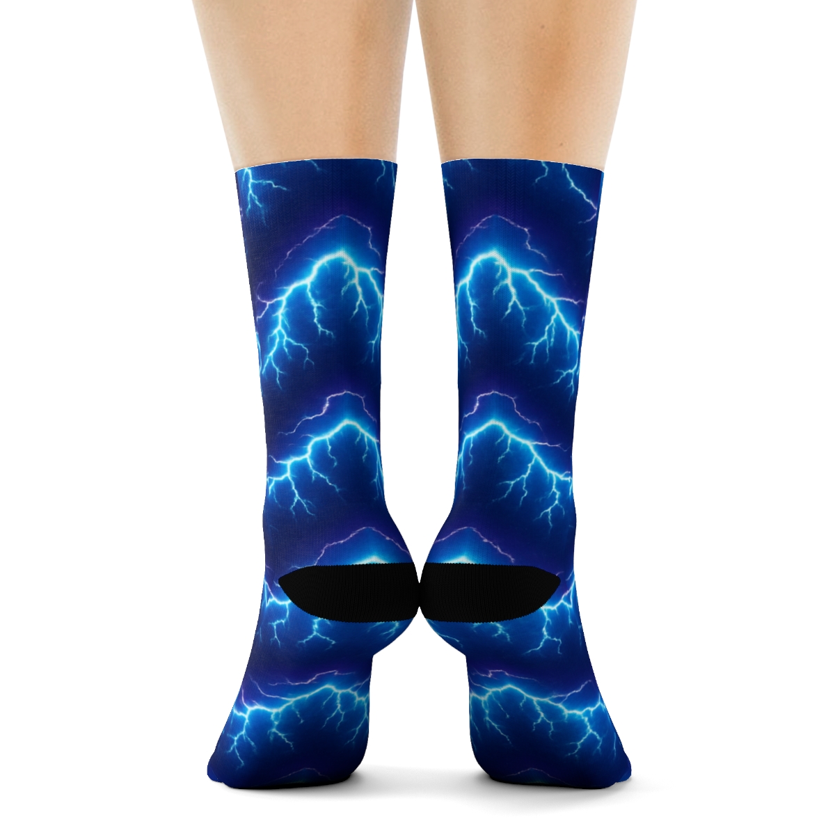 Fractal Chevron Strike designer printed crew socks