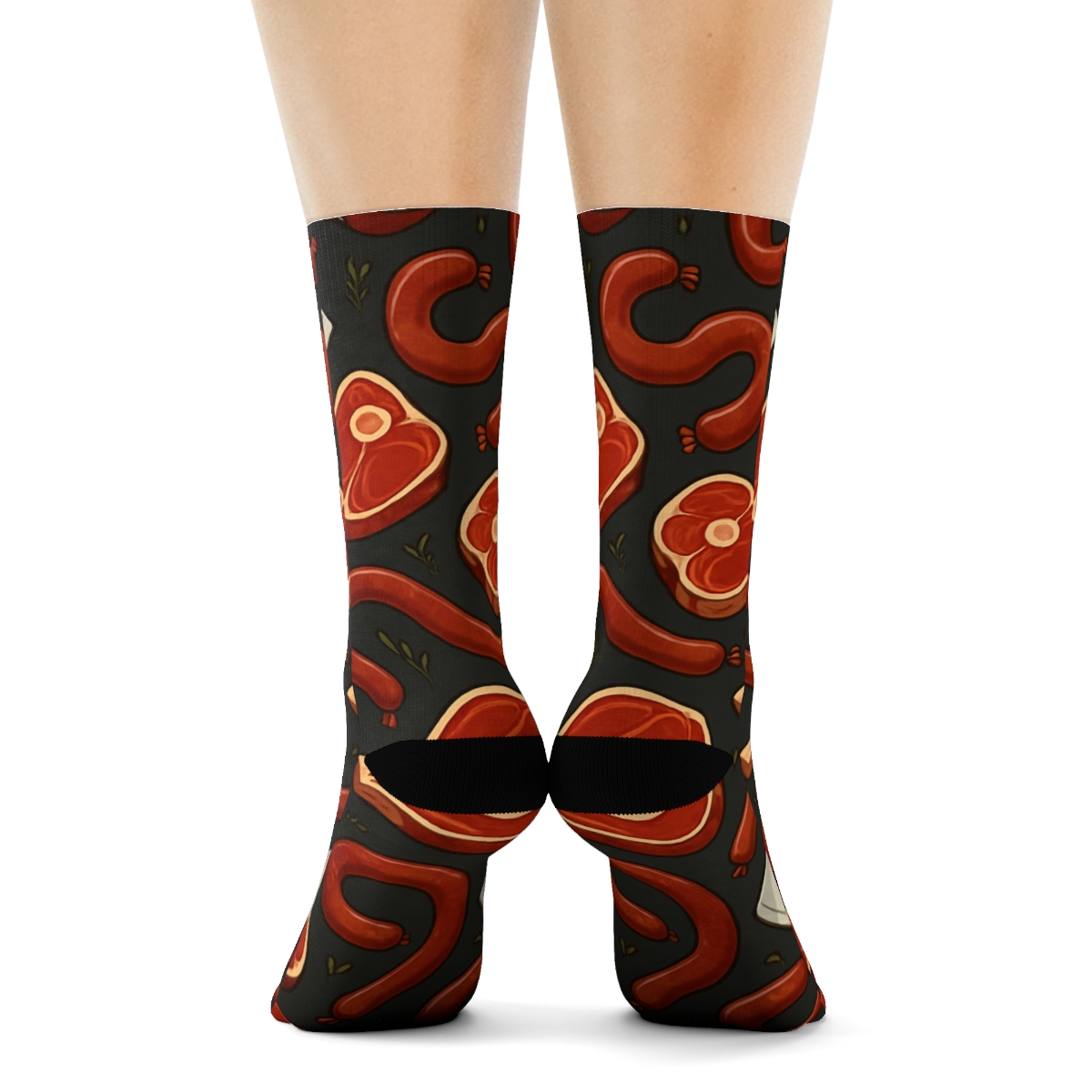 Butcher Tiled Cleaver Constellation designer printed crew socks