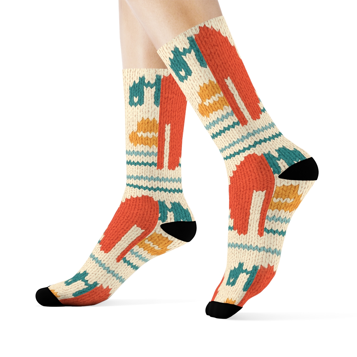 Lifeguard Knit Illusion Surfboard Chevron soft everyday crew socks