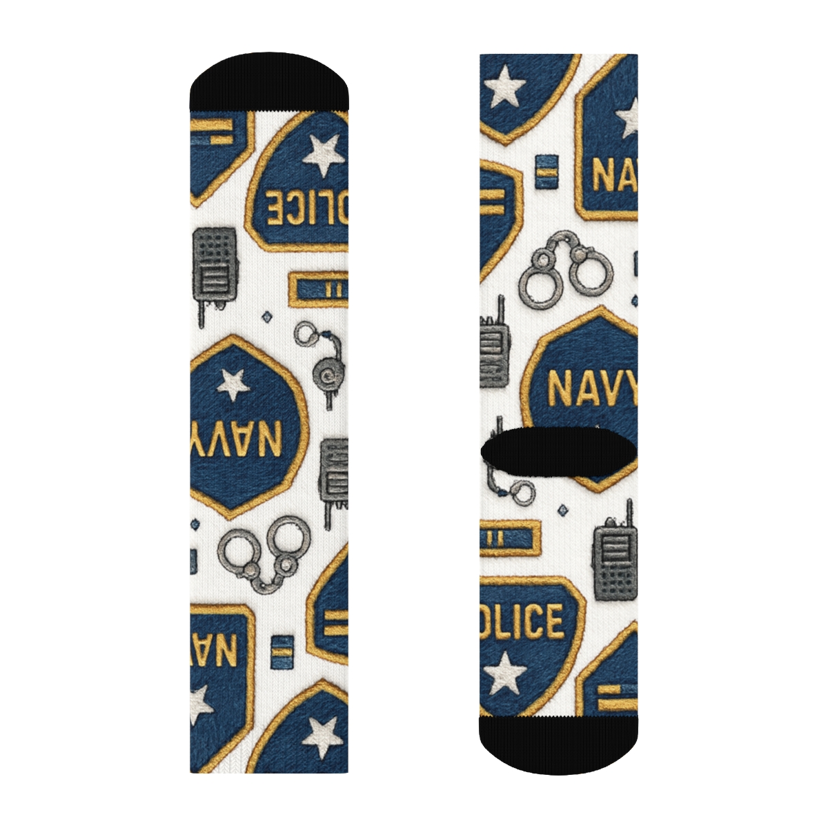 Embossed Patch Tessellation For Police Officer Insignia premium sports crew socks