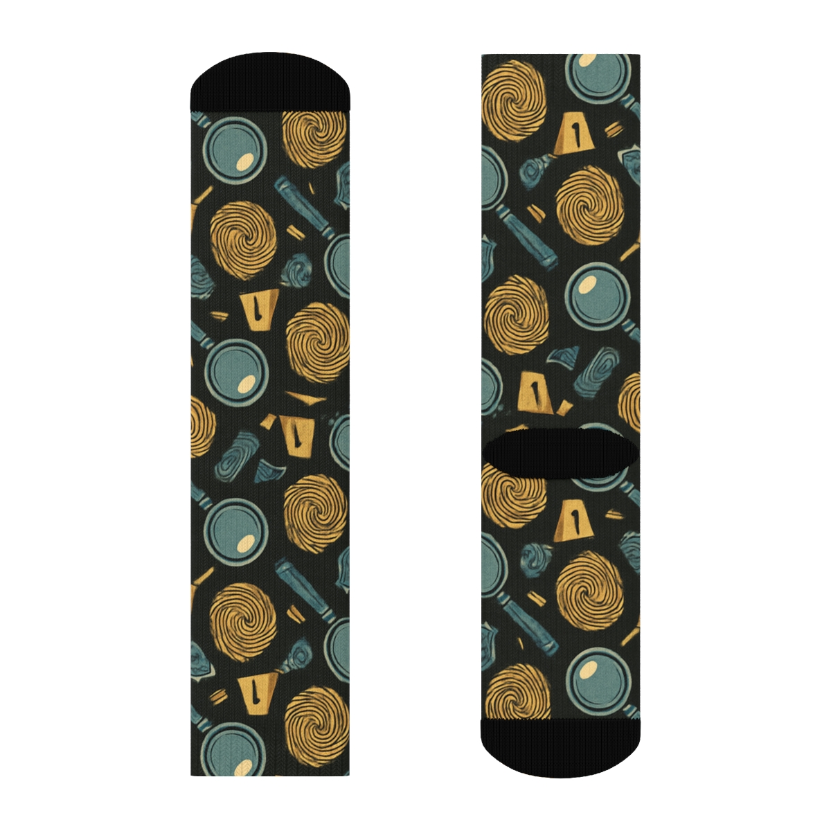 Midnight Evidence Carousel For Police Detective custom crew socks