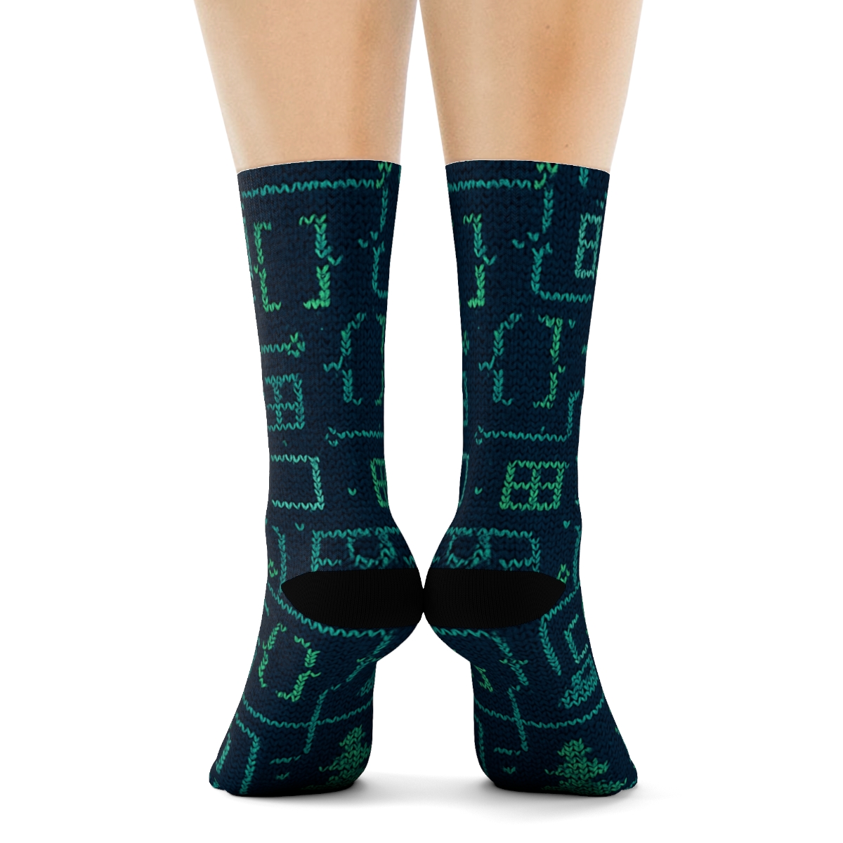 Software Developer Pixel Knit Syntax Tiling soft everyday crew socks