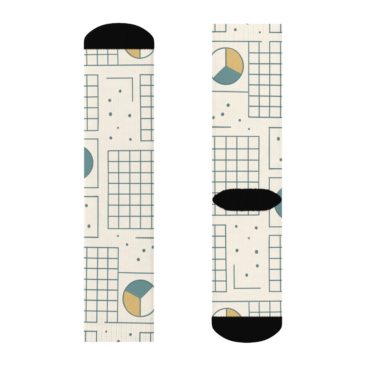 Modern Minimalist Grid With Data Analyst Chart Icons comfortable cotton crew socks