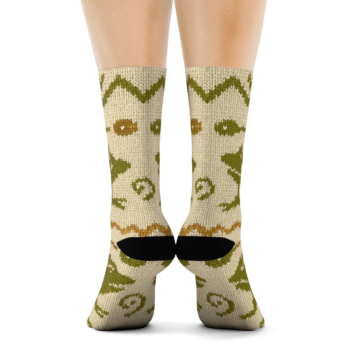 Knitted Frog-Loop Pond Bands personalized crew socks