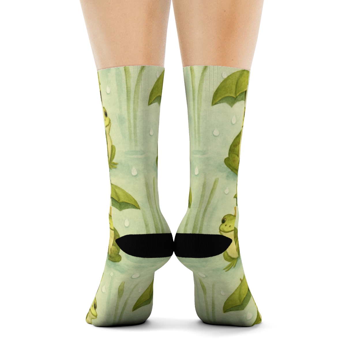 Rain Kissed Frog Spotlight premium sports crew socks
