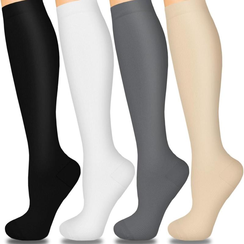 Pack Of 4 Running Athletic Compression Socks For Men And Women
