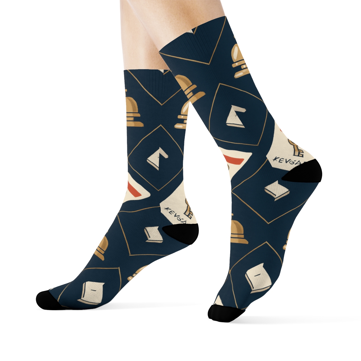 Key Card Lattice In Hotel Receptionist Style stylish athletic crew socks