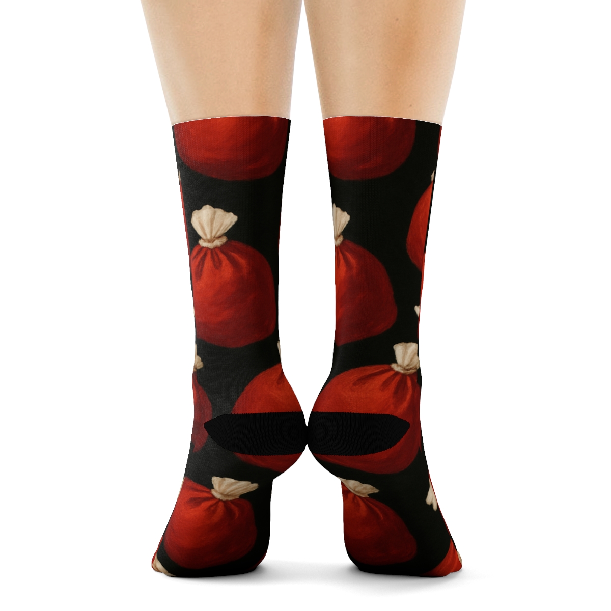 Toy Sack Toss Pattern Santa Edition soft everyday crew socks