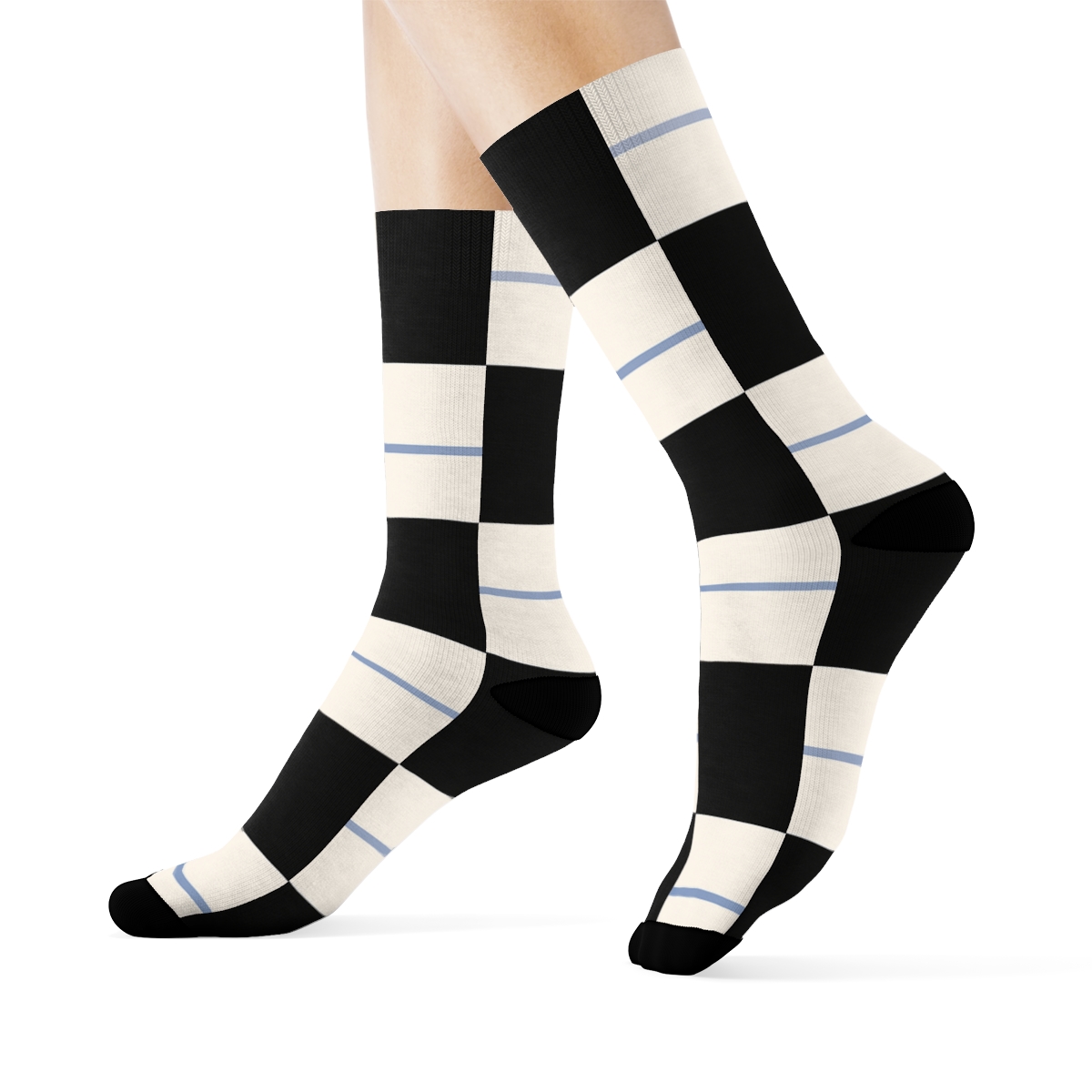 Binary Star Checker Weave soft everyday crew socks