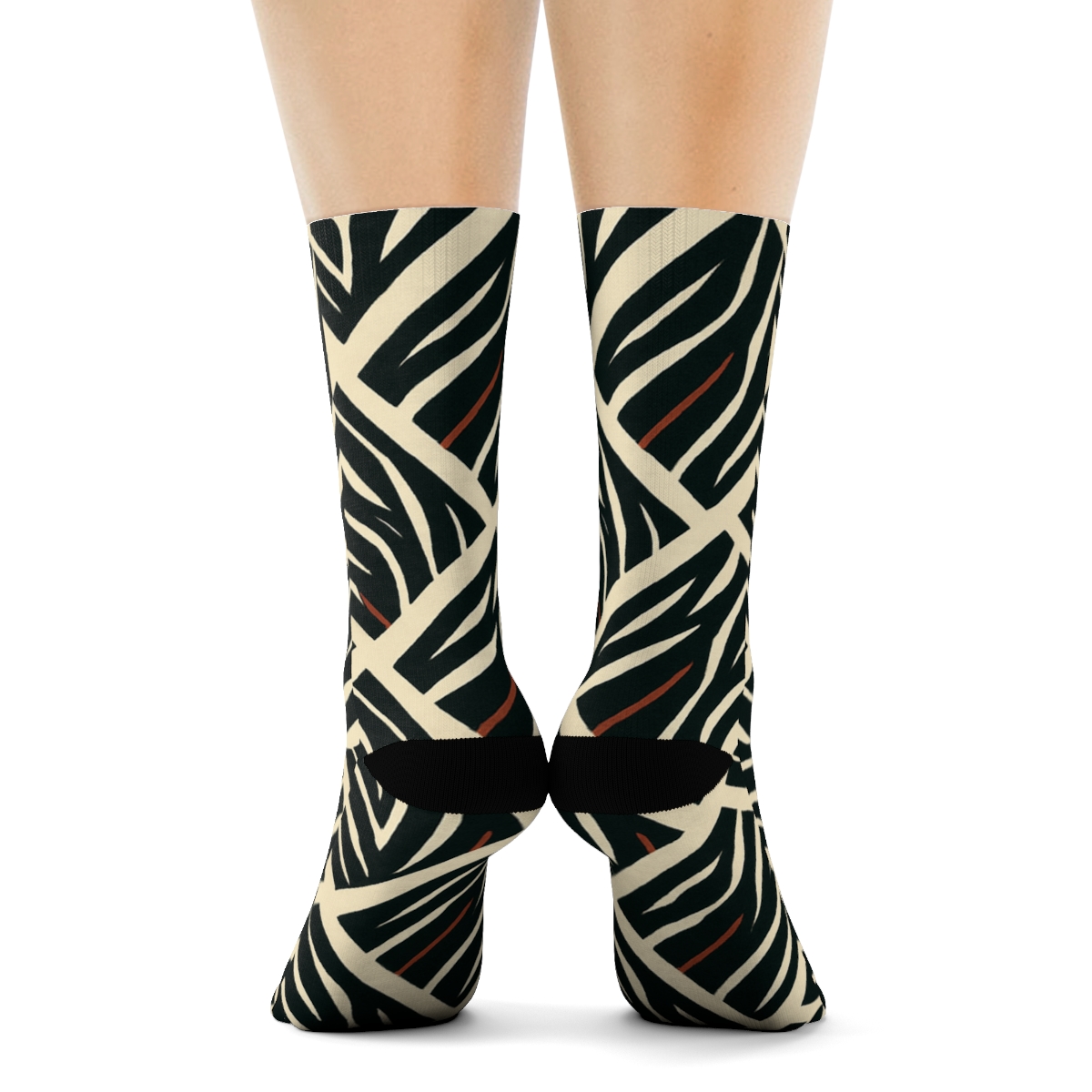 Crimson Stripe Fragment Chevron Tessellation personalized crew socks
