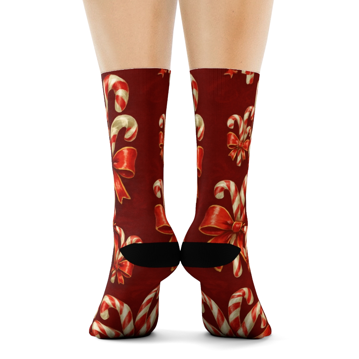 Ribbon Wrapped Candy Canes Bouquet Vignette Repeat premium sports crew socks