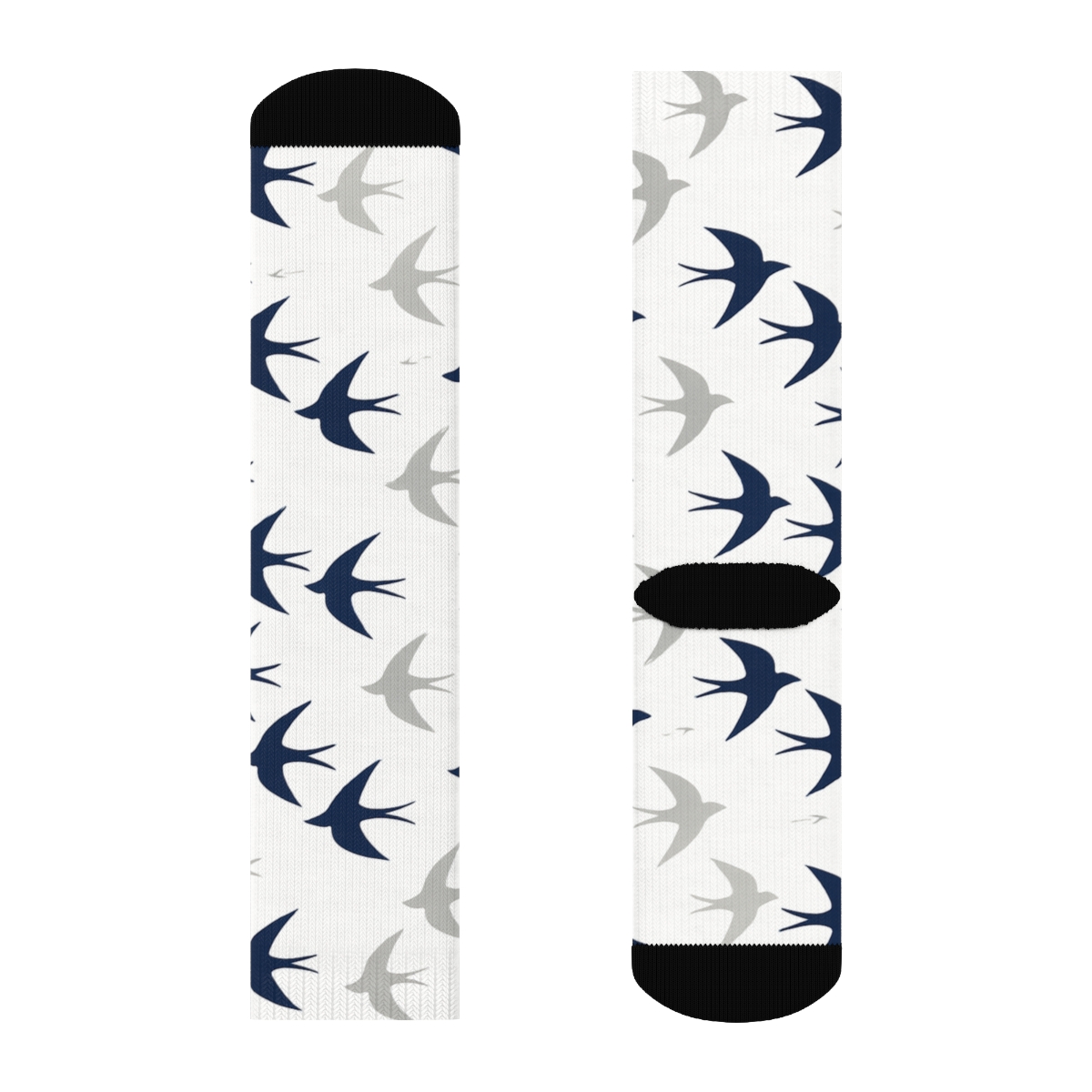 Swallow Flight Arrow Array On White unique graphic crew socks