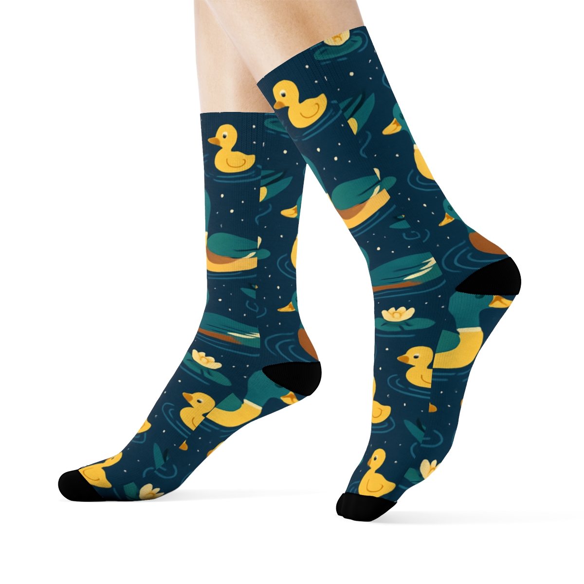 Starstream-Duck Constellation Pond Pattern premium sports crew socks