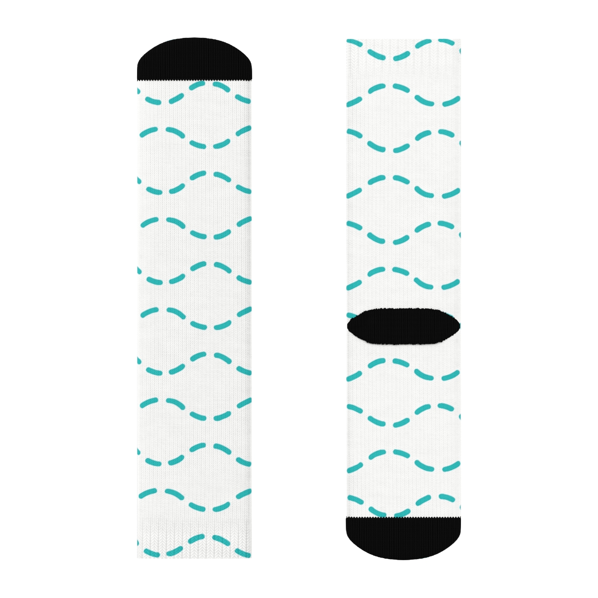 Wavelet Dash Sequence unique graphic crew socks