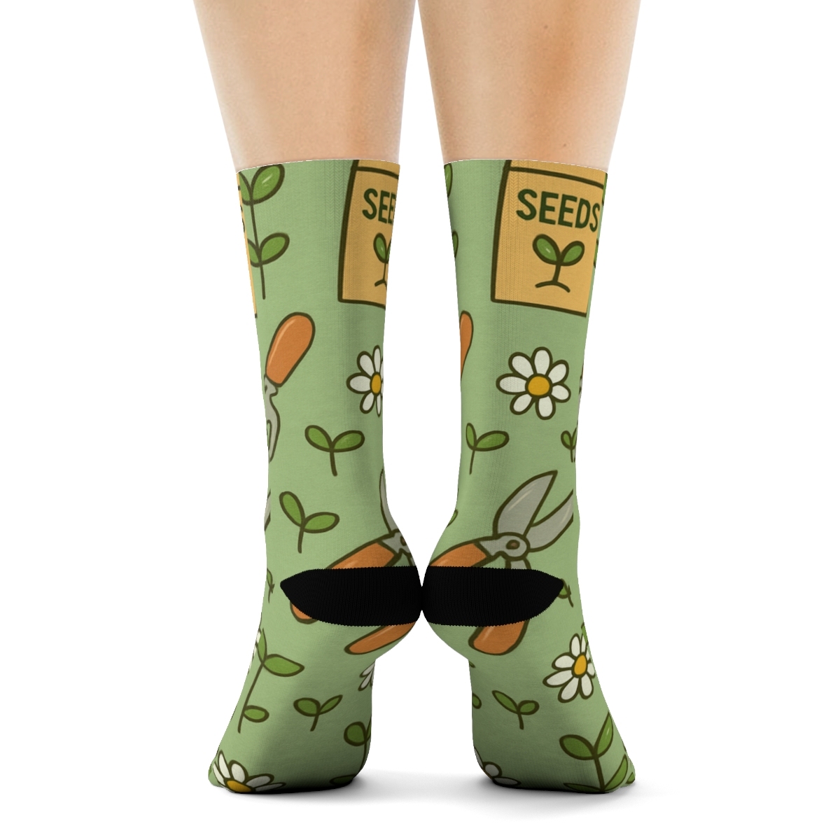 Gardener Meadow Tool Grid stylish athletic crew socks