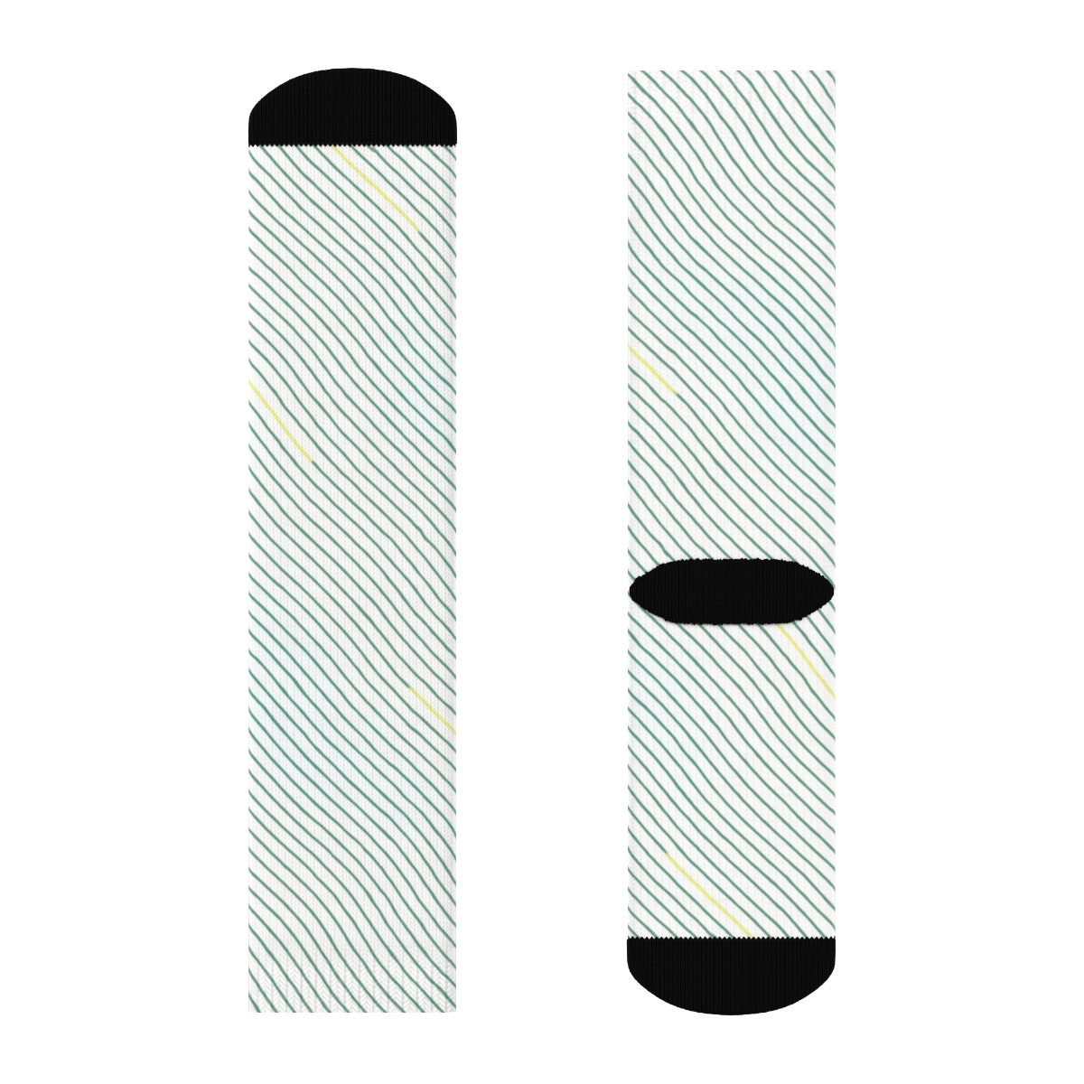 Banded Moire Calm Lines designer printed crew socks