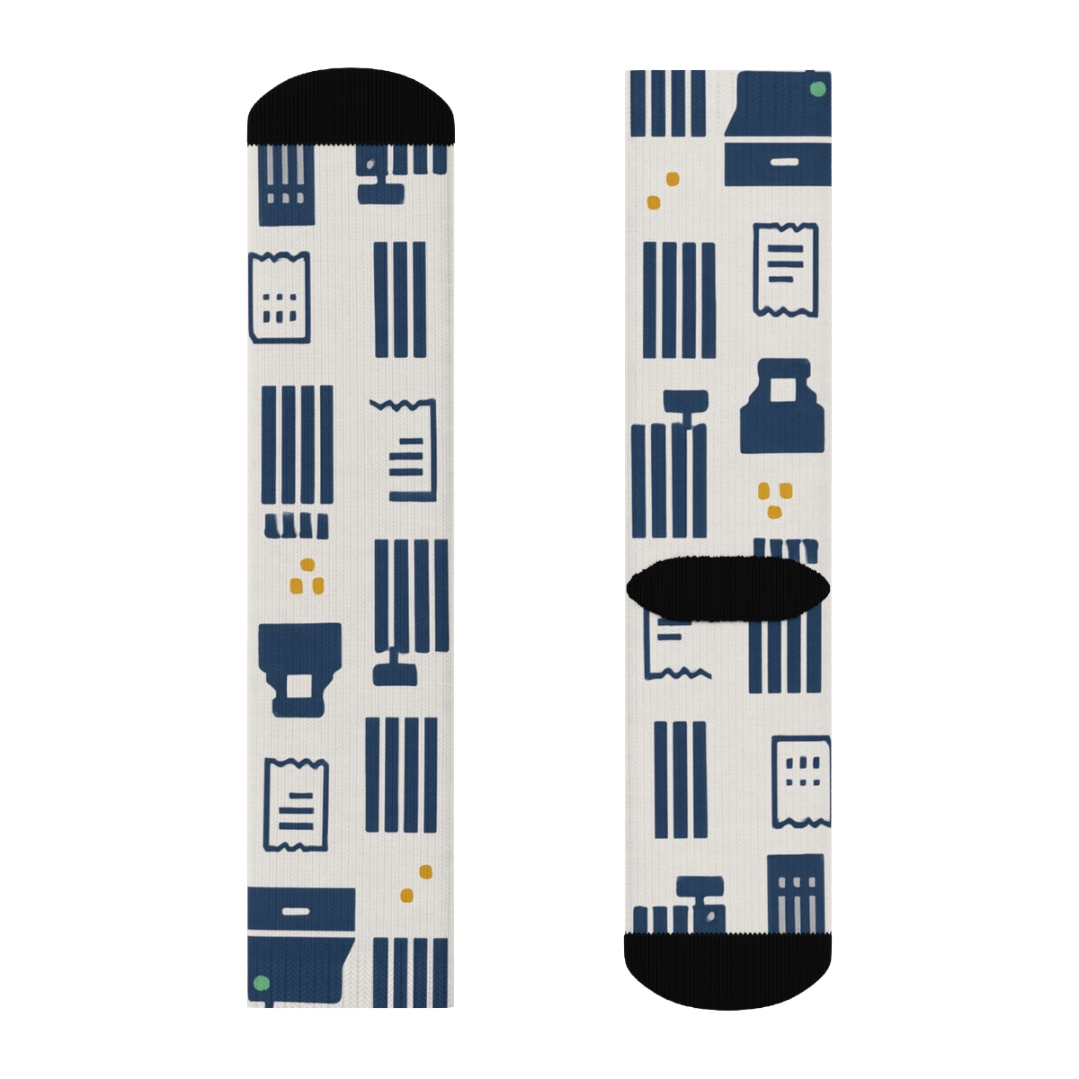 Barcode Boulevard Cashier Pattern personalized crew socks