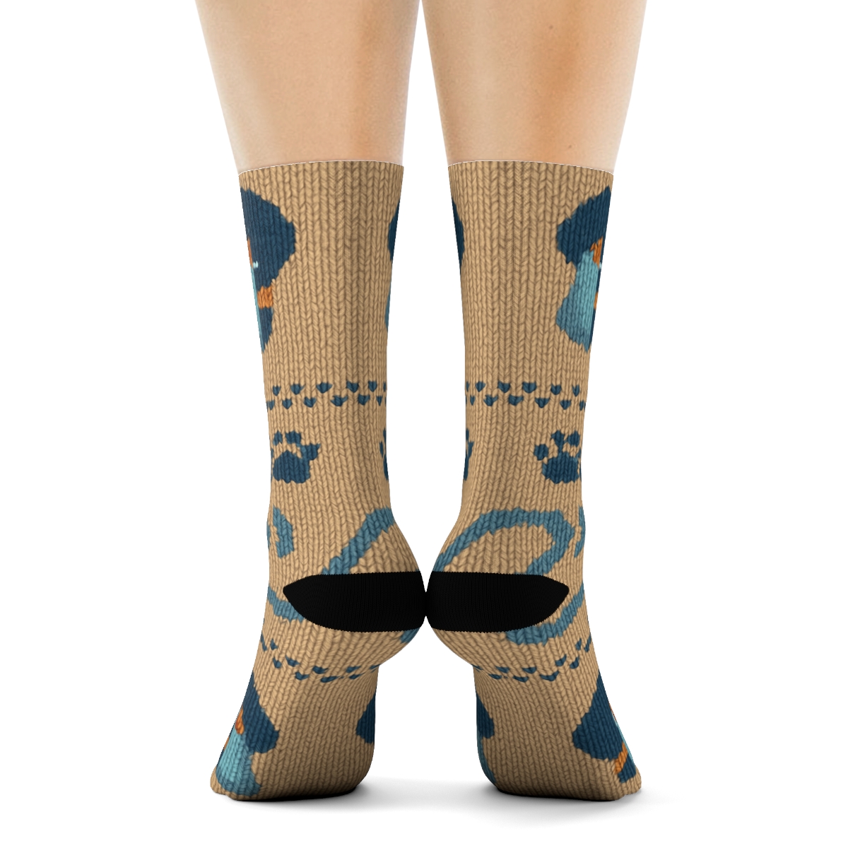 Knitted Illusion Pattern With Animal Control Officer Gear premium sports crew socks