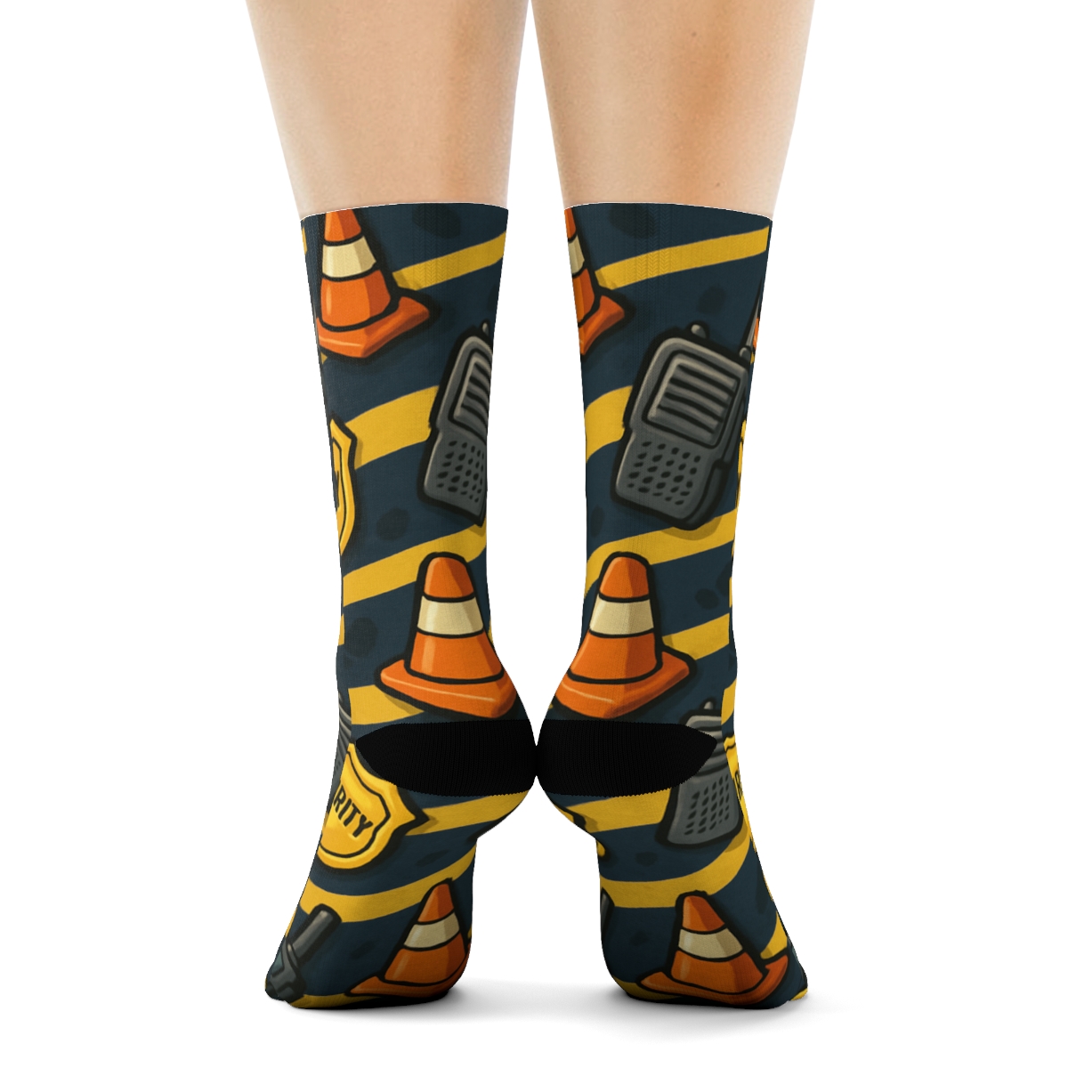 Caution Tape Bandana For Security Guard personalized crew socks