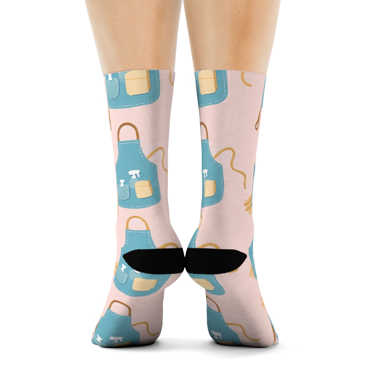 Apron Parade Pattern Housekeeper comfortable cotton crew socks