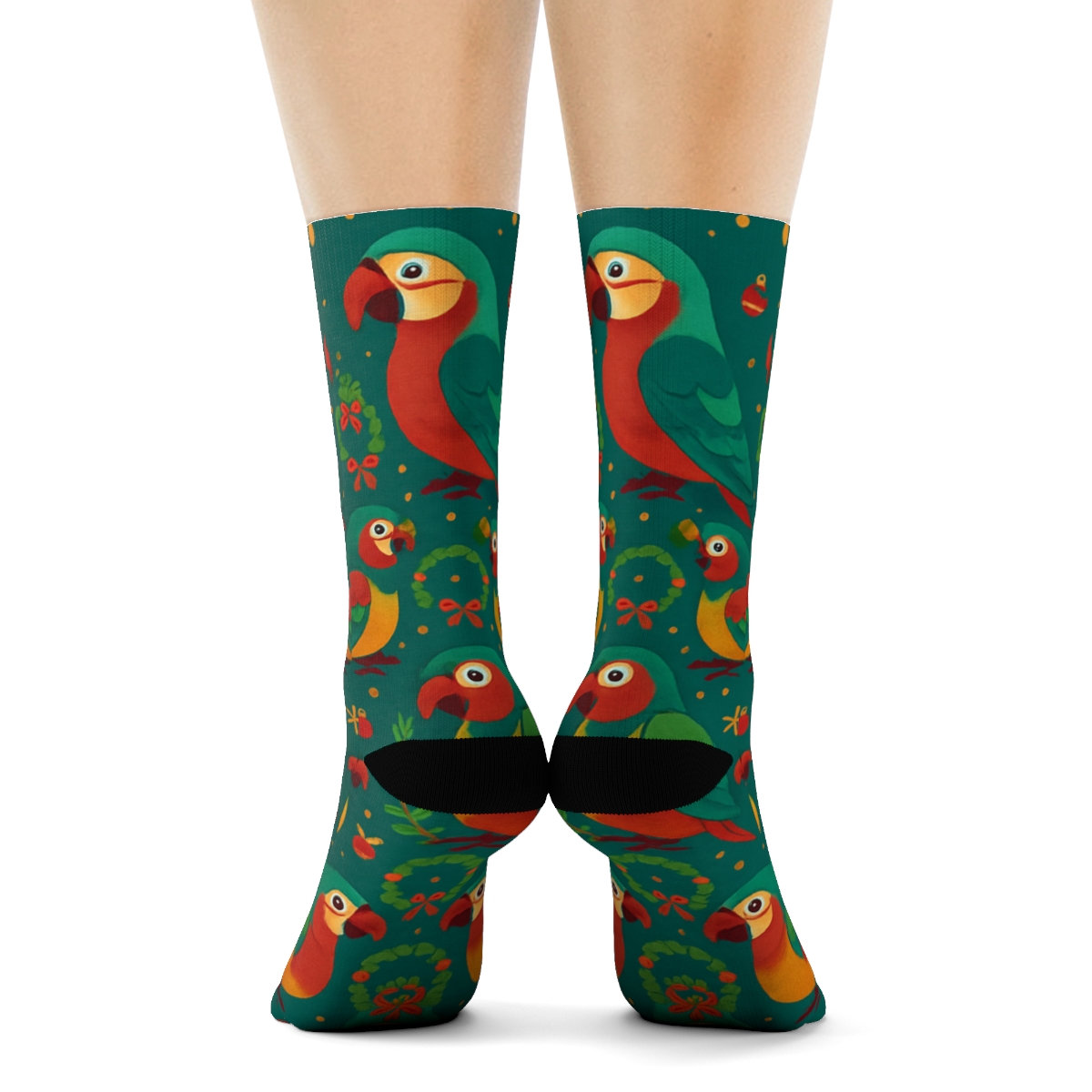 Parrot Festive Mandala premium sports crew socks