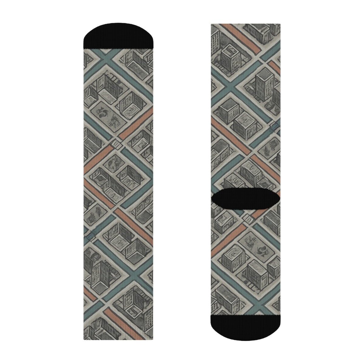 City Block Tessellation Urban Planner Edition soft everyday crew socks