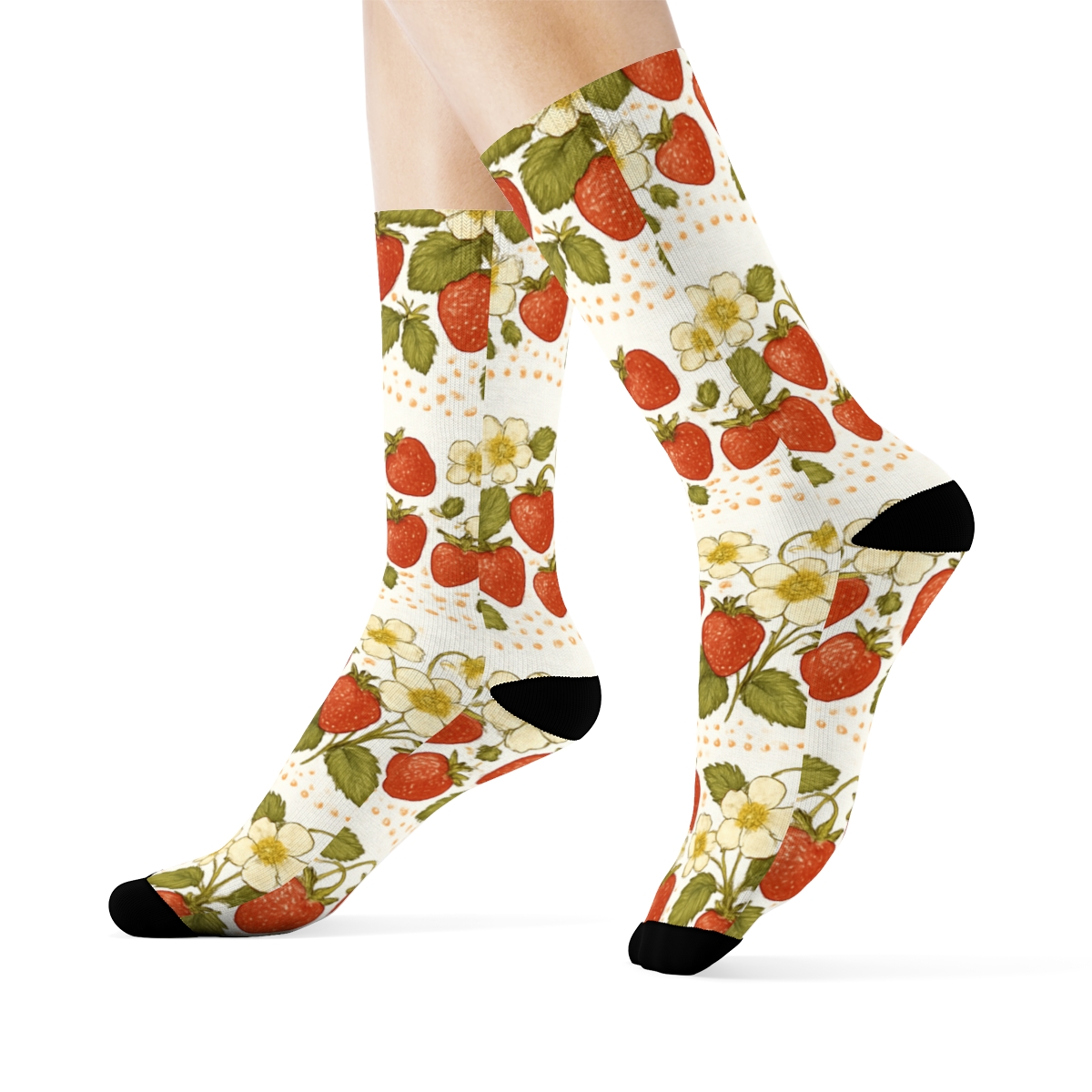 Strawberry Field Wave personalized crew socks